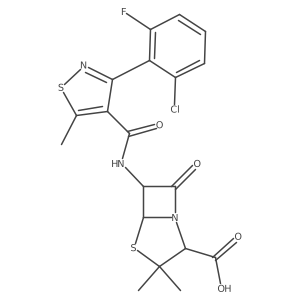 6-(3-(2-Chloro-6-fluorophenyl)-5-methyl-4-isothiazolecarboxamido)penicillin结构式