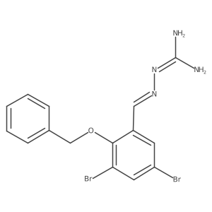 (2E)-2-[2-(benzyloxy)-3,5-dibromobenzylidene]hydrazinecarboximidamide结构式