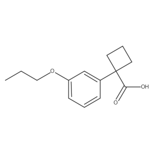 1-(3-Propoxyphenyl)cyclobutanecarboxylic acid结构式