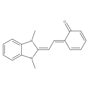 6-[2-(1,3-Dihydro-1,3-dimethyl-2H-benzimidazol-2-ylidene)ethylidene]-2,4-cyclohexadien-1-one结构式