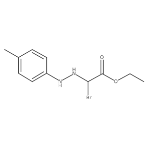 Ethyl 2-bromo-2-[2-(4-methylphenyl)hydrazinyl]acetate结构式