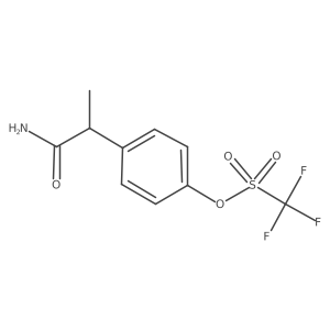 [4-[(2R)-1-amino-1-oxopropan-2-yl]phenyl] trifluoromethanesulfonate结构式