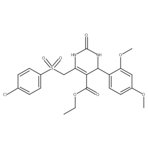 Ethyl 6-(((4-chlorophenyl)sulfonyl)methyl)-4-(2,4-dimethoxyphenyl)-2-oxo-1,2,3,4-tetrahydropyrimidine-5-carboxylate Structure