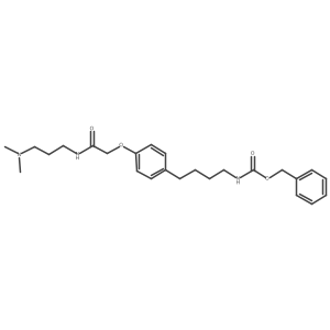 (4-{4-[(3-Dimethylaminopropylcarbamoyl)methoxy]phenyl}butyl)carbamic acid benzyl ester结构式