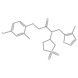 2-(4-chloro-2-methylphenoxy)-N-(1,1-dioxidotetrahydrothiophen-3-yl)-N-[(3-methylthiophen-2-yl)methyl]acetamide结构式