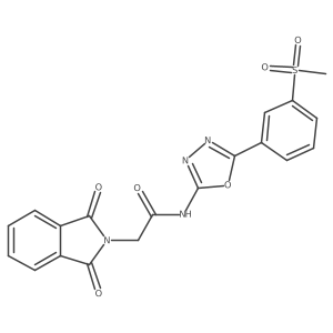 2-(1,3-dioxoisoindolin-2-yl)-N-(5-(3-(methylsulfonyl)phenyl)-1,3,4-oxadiazol-2-yl)acetamide Structure