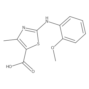 2-[(2-Methoxyphenyl)amino]-4-methyl-5-thiazolecarboxylic acid Structure