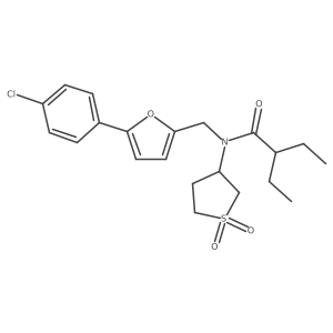 N-{[5-(4-chlorophenyl)furan-2-yl]methyl}-N-(1,1-dioxidotetrahydrothiophen-3-yl)-2-ethylbutanamide Structure