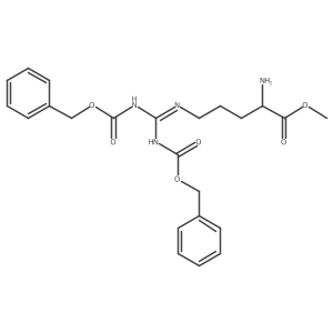 N5-[Bis[[(phenylmethoxy)carbonyl]amino]methylene]-L-ornithine methyl ester Structure