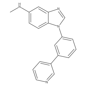 [1-(3-pyridin-3-yl-phenyl)-1H-benzoimidazol-5-yl]-methylamine Structure