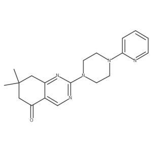 7,7-dimethyl-2-[4-(pyridin-2-yl)piperazin-1-yl]-7,8-dihydroquinazolin-5(6H)-one结构式