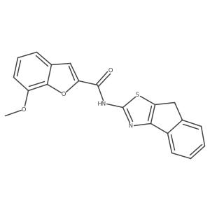 N-(8H-indeno[1,2-d]thiazol-2-yl)-7-methoxybenzofuran-2-carboxamide结构式