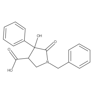 (3S,4R)-1-Benzyl-4-hydroxy-5-oxo-4-phenylpyrrolidine-3-carboxylic acid Structure