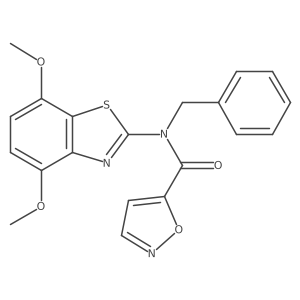 N-benzyl-N-(4,7-dimethoxybenzo[d]thiazol-2-yl)isoxazole-5-carboxamide结构式