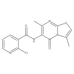 2-chloro-N-(3,7-dimethyl-5-oxo-5H-thiazolo[3,2-a]pyrimidin-6-yl)nicotinamide Structure