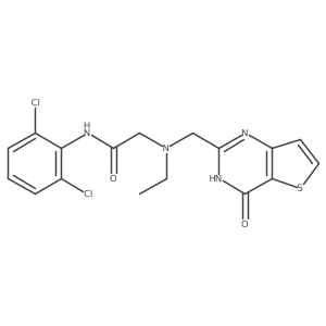 N-(2,6-dichlorophenyl)-2-[ethyl({4-oxo-3H,4H-thieno[3,2-d]pyrimidin-2-yl}methyl)amino]acetamide Structure