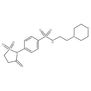 4-(1,1-dioxido-3-oxoisothiazolidin-2-yl)-N-(2-morpholinoethyl)benzenesulfonamide结构式