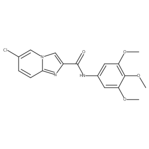 6-chloro-N-(3,4,5-trimethoxyphenyl)imidazo[1,2-a]pyridine-2-carboxamide结构式