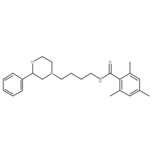 2,4,6-trimethyl-N-(4-(2-phenylmorpholino)butyl)benzamide Structure