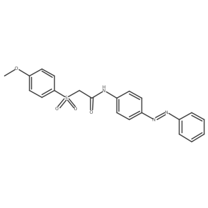 (E)-2-((4-methoxyphenyl)sulfonyl)-N-(4-(phenyldiazenyl)phenyl)acetamide Structure