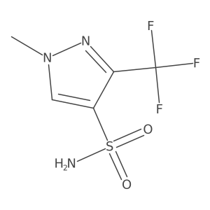 1-methyl-3-(trifluoromethyl)-1H-pyrazole-4-sulfonamide结构式