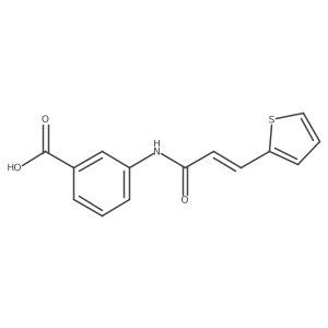 3-[3-(Thiophen-2-yl)prop-2-enamido]benzoic acid Structure