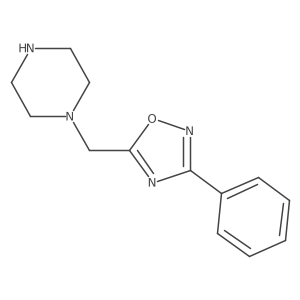 3-Phenyl-5-(piperazin-1-ylmethyl)-1,2,4-oxadiazole结构式