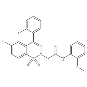2-(6-chloro-4-(2-fluorophenyl)-1,1-dioxido-2H-benzo[e][1,2,3]thiadiazin-2-yl)-N-(2-methoxyphenyl)acetamide Structure