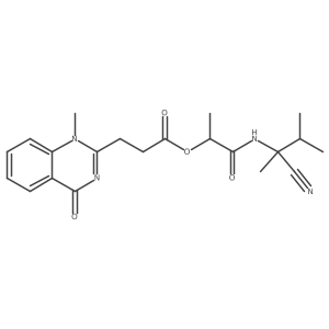 1-[(1-Cyano-1,2-dimethylpropyl)carbamoyl]ethyl 3-(1-methyl-4-oxo-1,4-dihydroquinazolin-2-yl)propanoate结构式