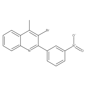 3-Bromo-4-methyl-2-(3-nitrophenyl)quinoline结构式
