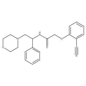 2-(2-Cyanophenoxy)-N-[2-(4-morpholinyl)-1-phenylethyl]acetamide Structure