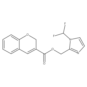 (1-(Difluoromethyl)-1H-imidazol-2-yl)methyl 2H-chromene-3-carboxylate结构式