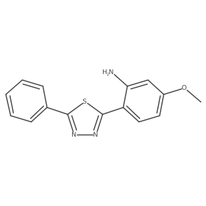 5-Methoxy-2-(5-phenyl-1,3,4-thiadiazol-2-yl)aniline结构式