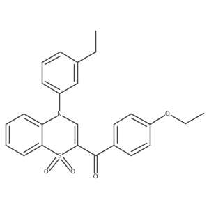 (4-ethoxyphenyl)[4-(3-ethylphenyl)-1,1-dioxido-4H-1,4-benzothiazin-2-yl]methanone Structure