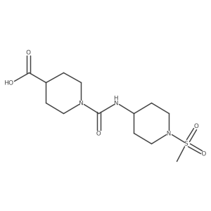 1-[(1-Methanesulfonylpiperidin-4-yl)carbamoyl]piperidine-4-carboxylic acid Structure