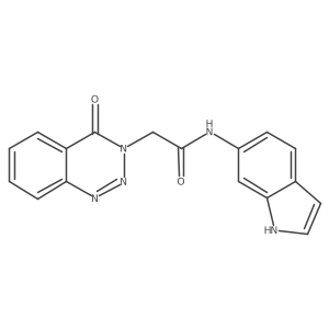 O=C(Cn1nnc2ccccc2c1=O)Nc1ccc2cc[nH]c2c1结构式
