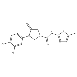 1-(3,4-dichlorophenyl)-N-(5-methyl-1,3,4-thiadiazol-2-yl)-5-oxopyrrolidine-3-carboxamide结构式
