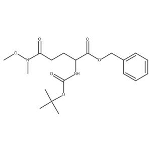 2-Tert-butoxycarbonylamino-4-(methoxy-methyl-carbamoyl)-butyric acid benzyl ester Structure