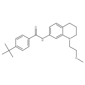 4-(tert-butyl)-N-(1-(2-methoxyethyl)-1,2,3,4-tetrahydroquinolin-7-yl)benzamide结构式