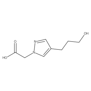 2-[4-(3-hydroxypropyl)-1H-pyrazol-1-yl]acetic acid Structure