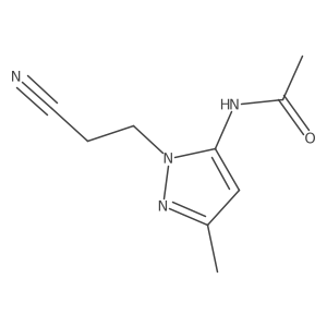 N-[1-(2-cyanoethyl)-3-methyl-1H-pyrazol-5-yl]acetamide结构式