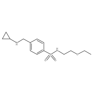 4-[(cyclopropylamino)methyl]-N-(2-ethoxyethyl)benzenesulfonamide结构式