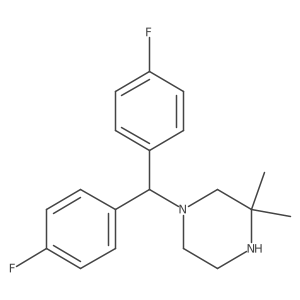 1-[Bis(4-fluorophenyl)methyl]-3,3-dimethylpiperazine Structure