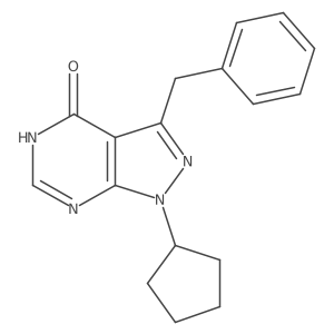3-benzyl-1-cyclopentyl-1H-pyrazolo[3,4-d]pyrimidin-4-ol Structure