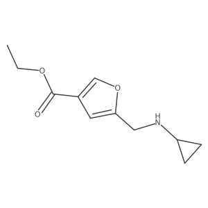 Ethyl 5-[(cyclopropylamino)methyl]furan-3-carboxylate结构式