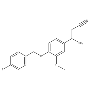 (I(2)R)-I(2)-Amino-4-[(4-fluorophenyl)methoxy]-3-methoxybenzenepropanenitrile结构式