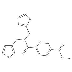 Methyl 4-((furan-2-ylmethyl)(thiophen-3-ylmethyl)carbamoyl)benzoate Structure