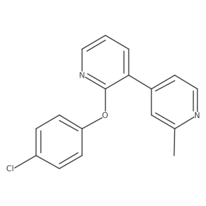 2-(4-Chlorophenoxy)-3-(2-methylpyridin-4-yl)pyridine结构式
