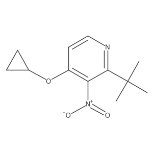 2-Tert-butyl-4-cyclopropoxy-3-nitropyridine结构式