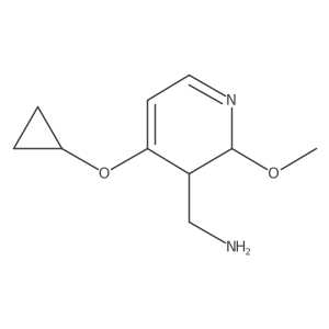 (4-Cyclopropoxy-2-methoxy-2,3-dihydropyridin-3-YL)methanamine结构式